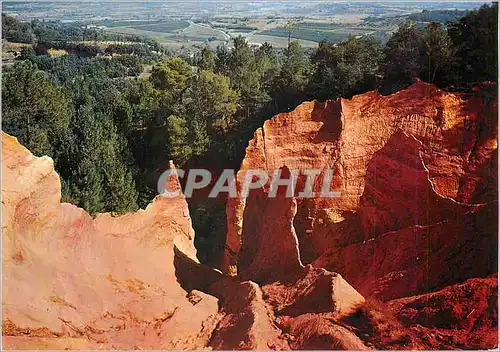 Moderne Karte Roussillon (Vaucluse) Les Falaises d'Ocre de la Chaussee des Geants