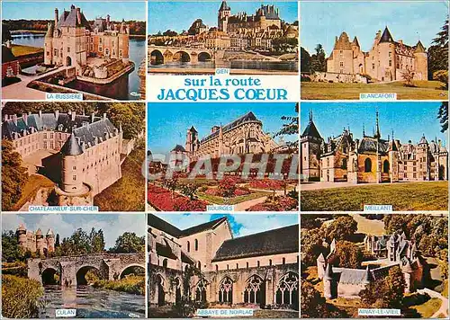 Cartes postales moderne Sur la Route Jacques C�ur La Bussiere Gien Blancafort Chateauneuf sur Cher Bourges Meillant Cula
