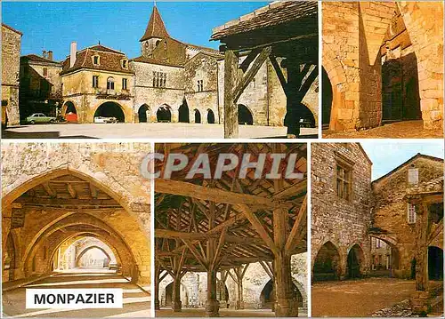 Cartes postales moderne Monpazier (Dordogne) Bastide fondee en 1284 par Edouard Ier La Place Les Arcades la Halle