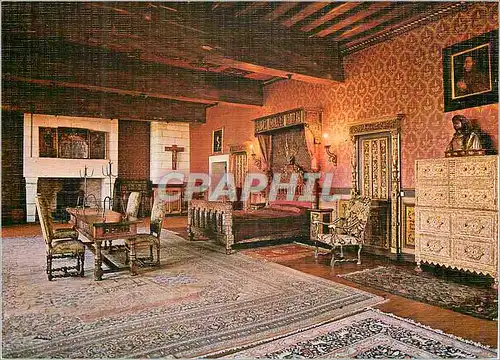 Cartes postales moderne Bourdeilles (Dordogne) Interieur du Palais Renaissance (XVIe S) Chambre Charles Quint Christ