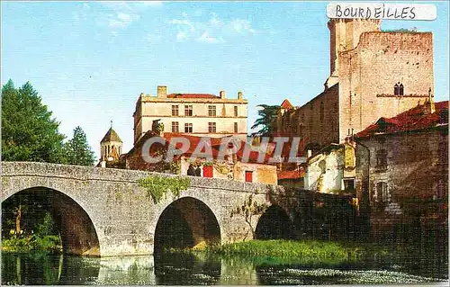 Cartes postales moderne Bourdeilles (Dordogne) Le Chateau Partie feodale (12 14 Siecle) et Partie Renaissance vues de la