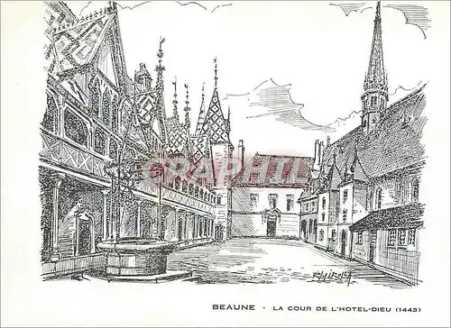 Cartes postales moderne Beaune La Cour de l'Hotel Dieu (1449)
