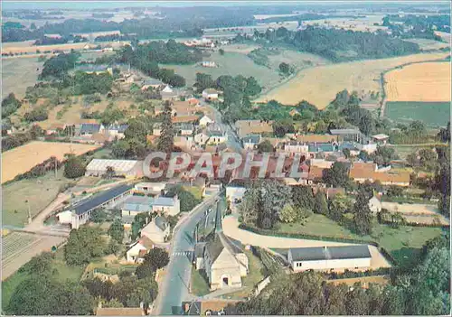 Moderne Karte Viq sur Nahon (Indre) Vue Generale aerienne