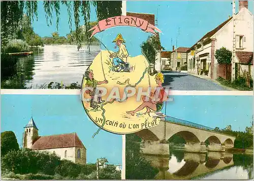 Moderne Karte Etigny (Yonne)