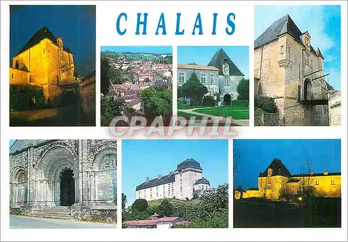 Moderne Karte Chalais (Charente)