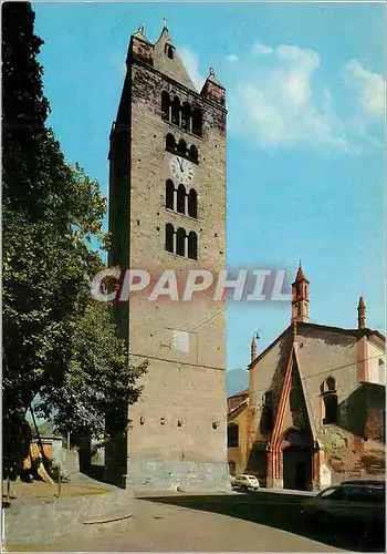 Cartes postales moderne Aosta Clocher de la Collegiale de S Orso