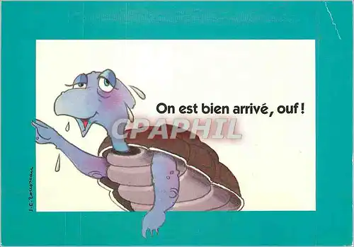 Moderne Karte Animots Doux On est bien arrive ouf Tortue