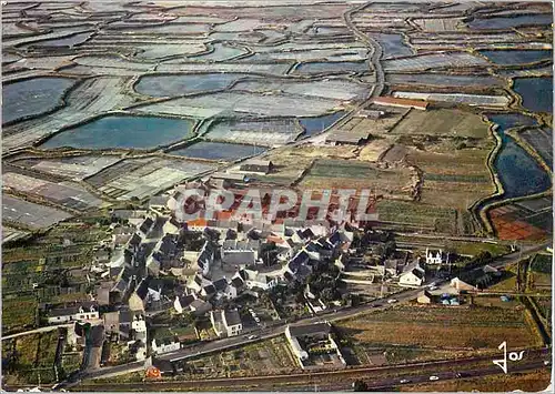 Cartes postales moderne Les Marais Salants de Guerande et la Ville de Kervalet