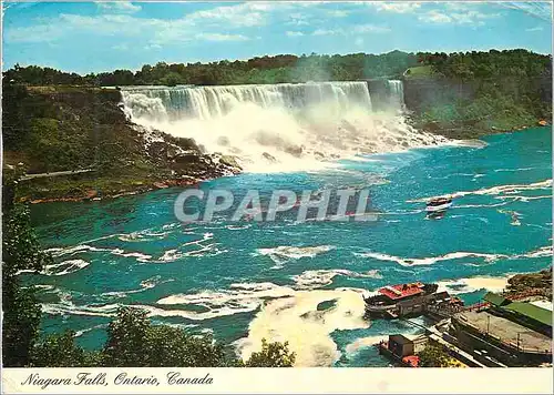 Moderne Karte Niagara Falls Canada The Maid of the Mist tour boat with the American Falls