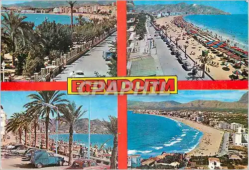 Cartes postales moderne Benidorm Alicante Vues de la Plage du Cote Levant et du Cote Couchant