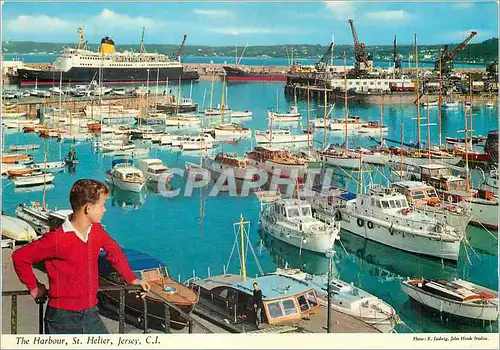 Moderne Karte The Harbour St Helier Jersey CI Bateaux