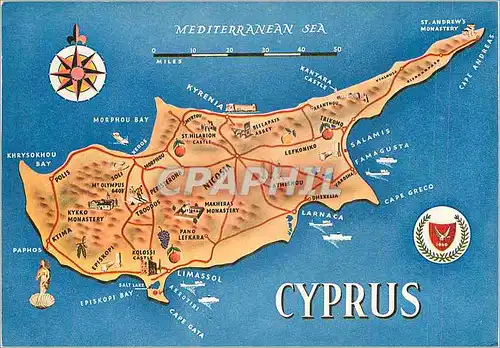Moderne Karte Cyprus The new Republic with an ancient Heritage