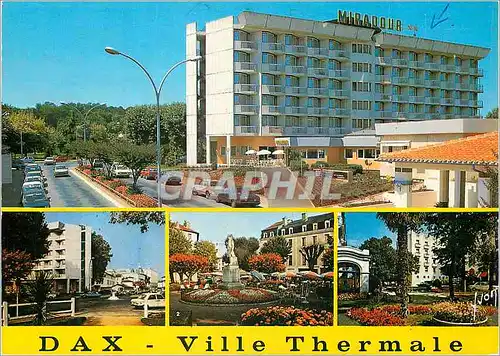Cartes postales moderne Dax (Landes) Couleurs et Lumiere de France Ville Thermale Boulevard Place Thiers et Statue de JC