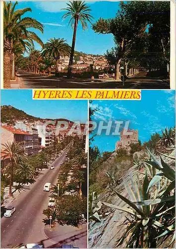Moderne Karte Hyeres Les Palmiers Charme et Soleil de la Cote d'Azur