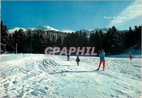 Moderne Karte Super Lioran (Cantal) Station de Sports d'Hiver Ski Plomb du Cantal