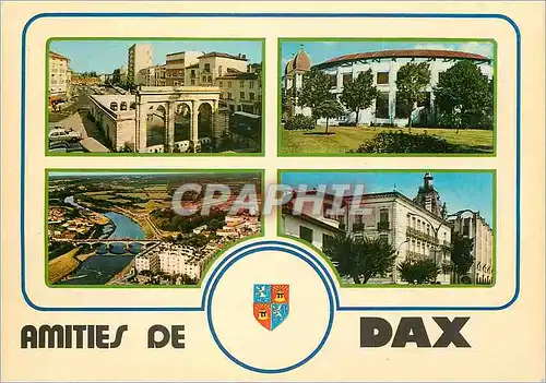 Cartes postales moderne Dax (Landes) Source de la Nehe Les Arenes Les Bords de l'Adour Les Grands Hotels