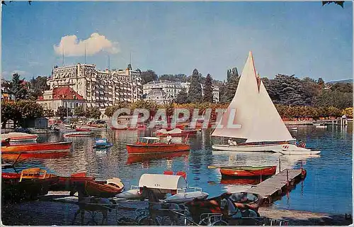 Cartes postales moderne Ouchy Lausanne (Suisse) Le Port Bateaux
