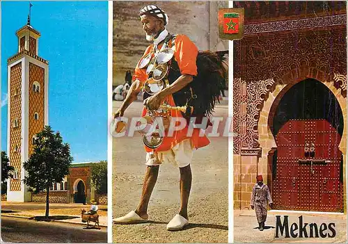 Cartes postales moderne Meknes Homme Folklore Palais