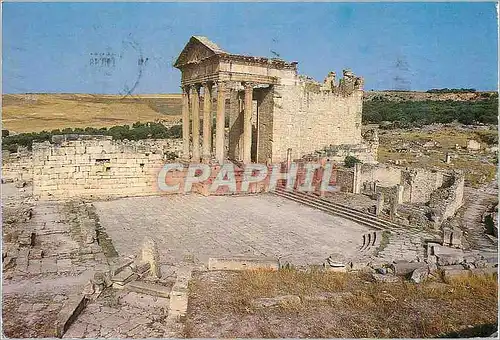 Cartes postales moderne Dougga Capitole Temple de Mercure et Place de la Rose des Vents