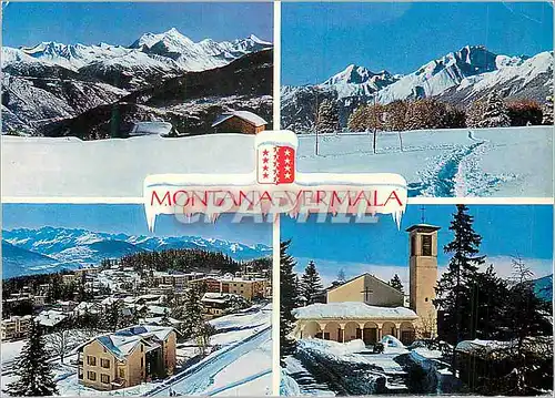 Moderne Karte Montana Vermala alt 1500 2600 m