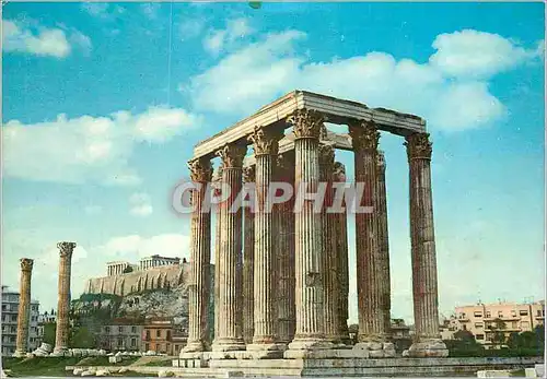 Moderne Karte Athenes Le Temple de Jupiter Olympien