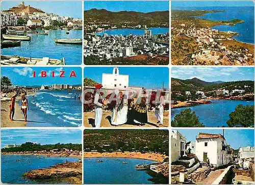 Cartes postales moderne Ibiza (Baleares) Espana Plusieurs Vues de l'Ile Folklore