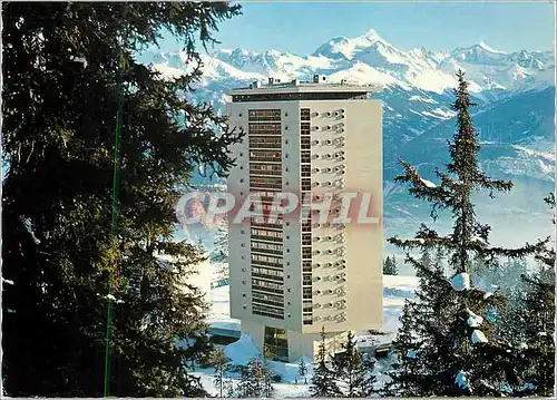 Cartes postales moderne Montana Crans (alt 1500 2600 m) La Tour de Supercrans et le Weisshorn (4505 m)