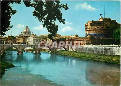 Cartes postales moderne Roma Pont et Chateau Saint Ange