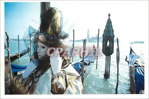 Cartes postales moderne Rose Noire Rend Hommage a Venise Mystere d'Or et d'Argent Carnaval