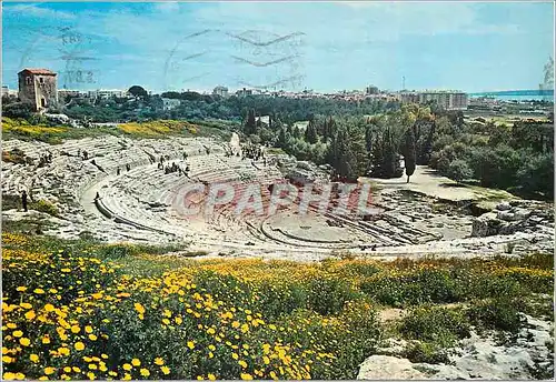 Moderne Karte Siracusa Theatre Grec et Panorama