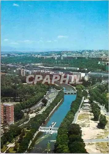 Cartes postales moderne Madrid Vue aerienne Riviere Manzanares
