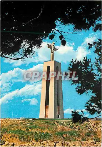 Cartes postales moderne Almada Portugal Monument au Christ Roi
