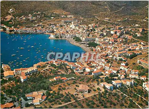 Moderne Karte Costa Brava Cadaques Vista General