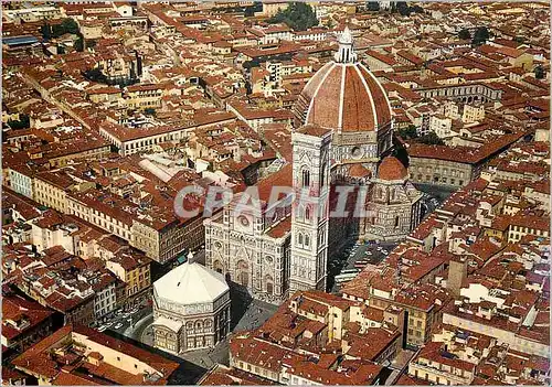 Moderne Karte Firenze Vue aerienne de la Cathedrale