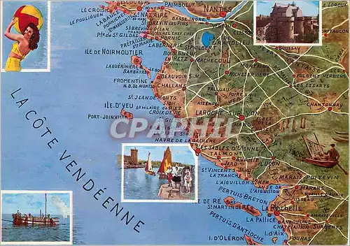 Cartes postales moderne La Cote Vendeenne Boussay Ile d'Yeu La Rochelle