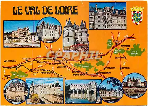 Moderne Karte Le Val de Loire