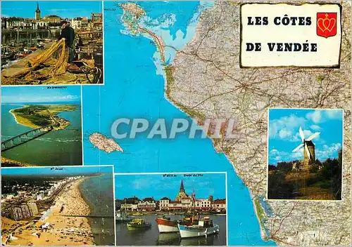 Cartes postales moderne La Vendee Touristique Les Cotes de Vendee Moulin