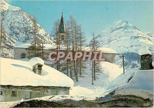 Moderne Karte Bessans En Haute Maurienne (Savoie) L'Eglise au Coeur du Village