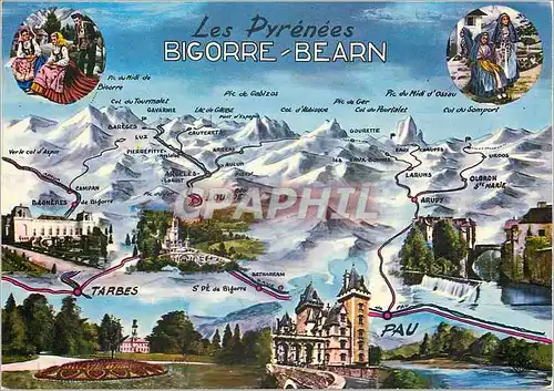 Cartes postales moderne Les Pyrenees Bigorre Bearn Folklore Tarbes