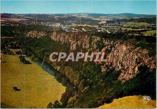 Moderne Karte Clercy (Calvados) Les Rochers des Parcs et l'Orne