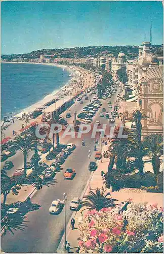 Moderne Karte Nice La Cote d'Azur French Riviera La Promenade des Anglais