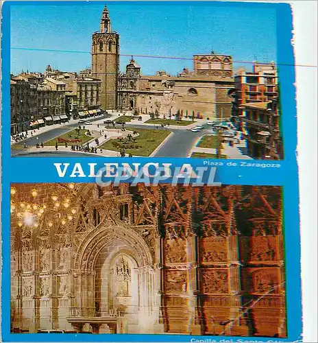 Cartes postales moderne Valencia Place de Zaragoza Chapelle du Sacre Calice
