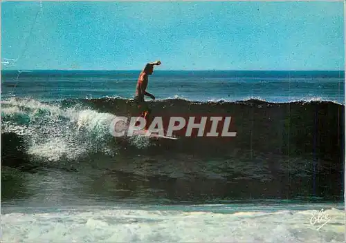 Cartes postales moderne Surfing sur la Cote Basque (Pyrenees Atlantiques) Depart d'un Surf et d'un Planky