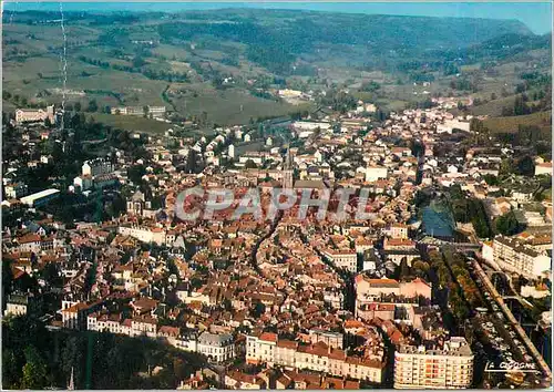 Moderne Karte Aurillac (Cantal) Capitale de la Haute Auvergne Vue Generale