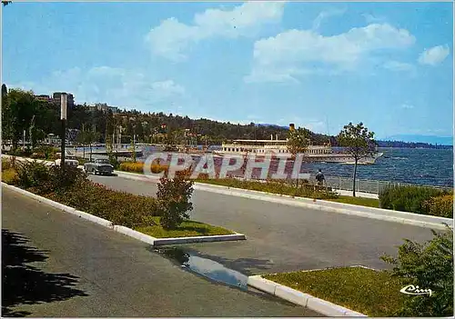 Cartes postales moderne Thonon les Bains (Hte Savoie) Les Nouveaux quais depart du Savoie Bateau