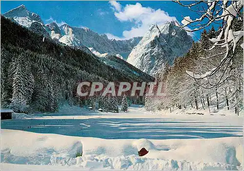 Cartes postales moderne Garmisch Partenkirchen Oberbayern Riessersee 800 m Kleinod Zwischen wald und Fels