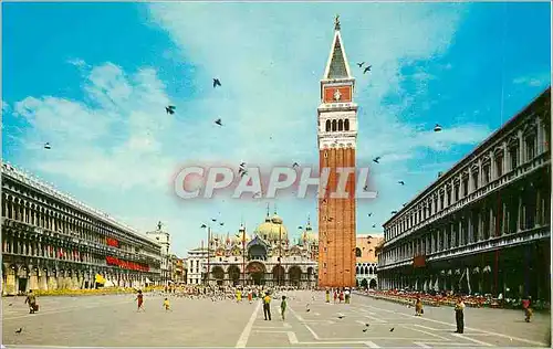 Cartes postales moderne Venezia Place Eglise de St Marc et Clocher