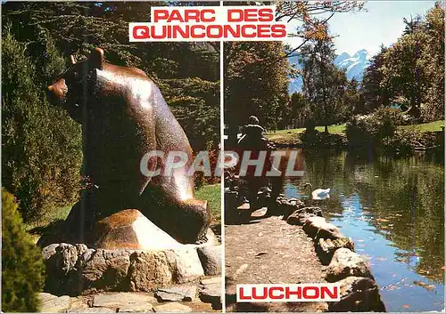 Cartes postales moderne Luchon Le Parc des Quinconces Ours