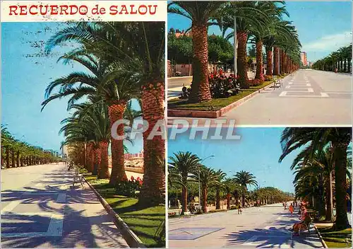 Moderne Karte Recuerdo de Salou (Costa Dorada) Tarragona Paseo Jaime I Promenade Jaime I Jaime Iavenue Promena