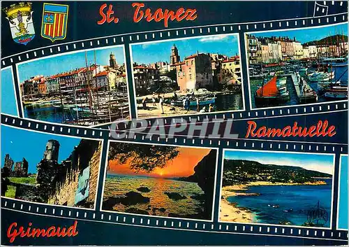 Moderne Karte Saint Tropez (Var) et ses Environs La Cote d'Azur